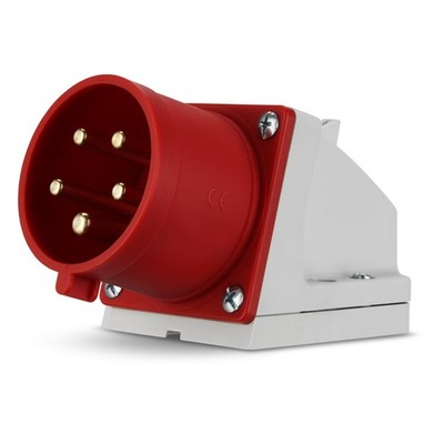 CEE Stecker Wandmontage 400V 32A 5-polig 3P+N+PE IP44 rot REV