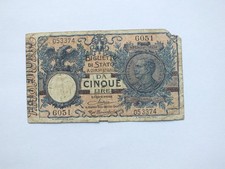 REGNO D'ITALIA  VITT.EMANUELE III  5 LIRE VITTORIO EMANUELE II 1925 rara2*