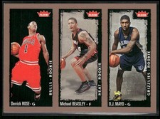 Derrick Rose / Michael Beasley / O.J. Mayo 2008-09 Fleer Glossy #236