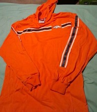 DENVER BRONCOS WOMENS ORANGE LIGHT LONGSLEEVED HOODIE SIZE 14-16 -NEW W/OUT TAGS