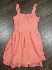 Art Class Girls Coral Sleeveless Smocked Dress XL (14) 100% Cotton casual new