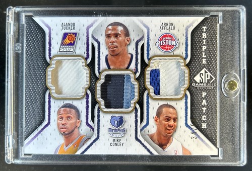 2009-10 SP Game Used Mike Conley Arron Afflalo Alando Tucker Triple Patch #/60