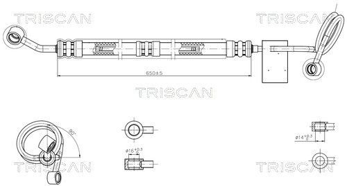 Hydraulikschlauch, Lenkung Triscan 8516 29035 FüR OE 8E1 422 893-image