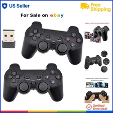 Wireless 2.4GHz USB Game Controller Joystick for PC Gaming with 17 Buttons