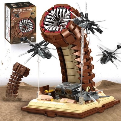 Sandworm Monster Building Blocks for Adults, Equipped with Suspended Ornithop...