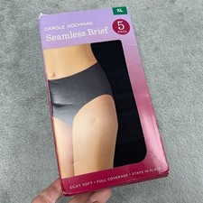 Carole Hochman 5 Pack Seamless Brief XL Silky Soft Full Coverage d0870
