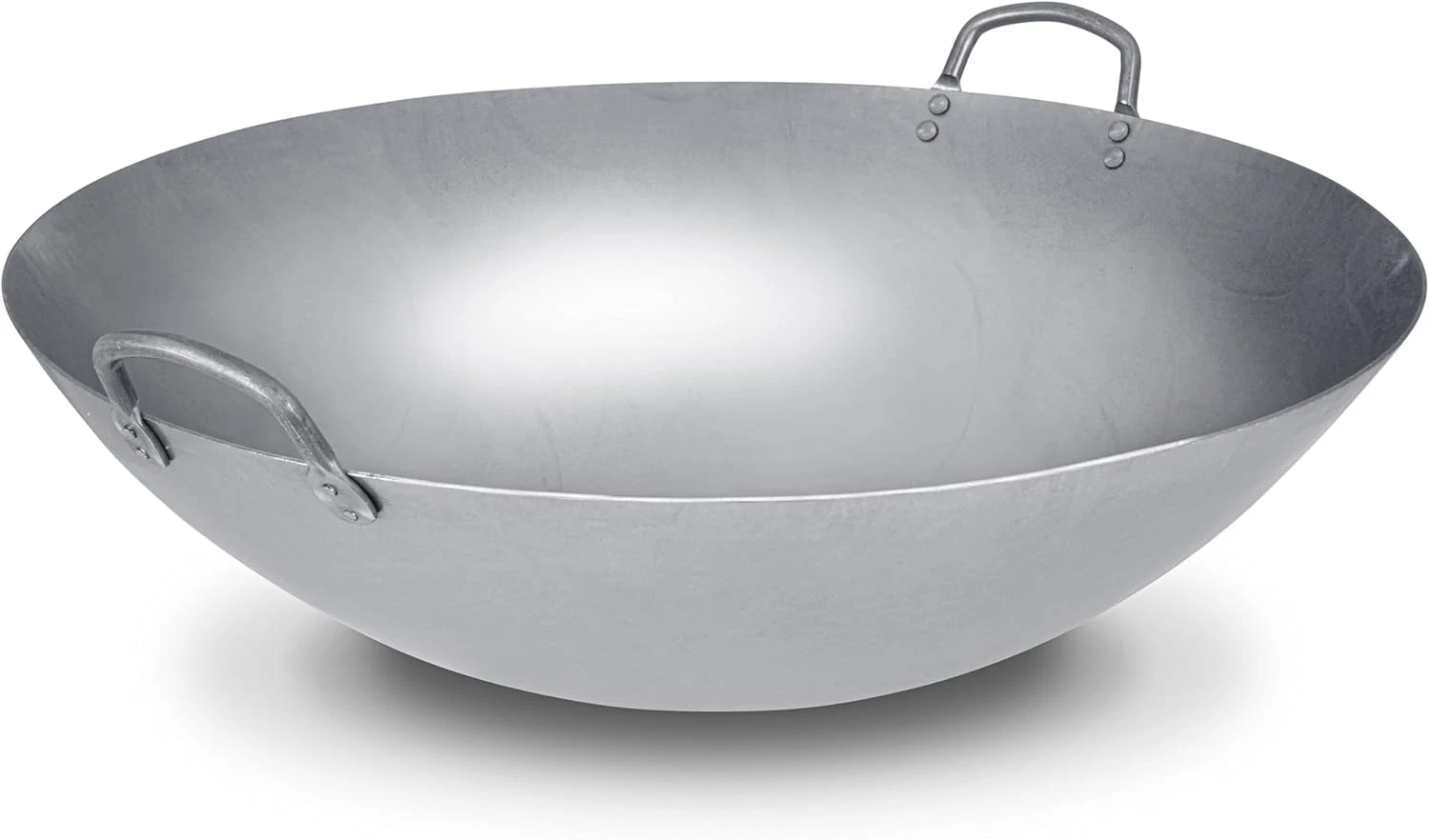Extra Large 21" Hand Hammered Carbon Steel Canton Wok - Round Bottom