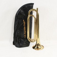 U.S. Regulation Bugle w/ Case  Mouthpiece - Clean Brass - Scout/Military Style