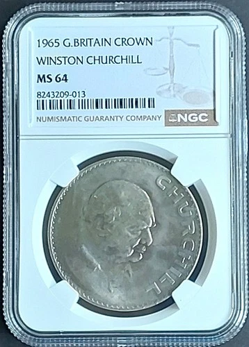 1965 Great Britain Crown , NGC MS 64, Winston Churchill             # 2019,#66-9