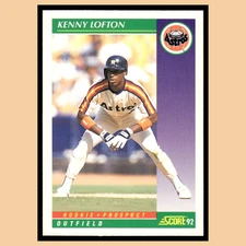 Kenny Lofton #845 1992 Score Houston Astros Baseball Card MLB NM