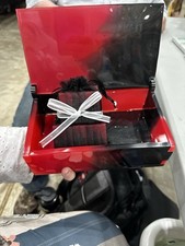 Handmade Red/Black Holographic Domino Set   Resin Game Pieces   Unique Gift Idea