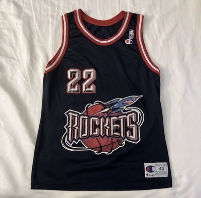VINTAGE 90s Clyde Drexler Houston Rockets Champion NBA Jersey Mens Size 40