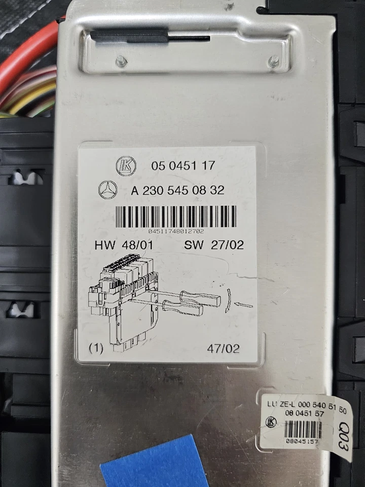 Módulo de control de caja de fusibles SAM genuino Mercedes-Benz SL500 SL55 AMG R230 2003-08 Foto 4 de 4