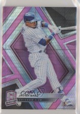 2019 Panini Chronicles Spectra Neon Pink Prizm 17/75 Javier Baez #36 o7m