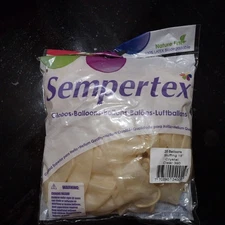 18" SEMPERTEX CLEAR LATEX BALLOONS STUFFING BALLOONS 25 ct.
