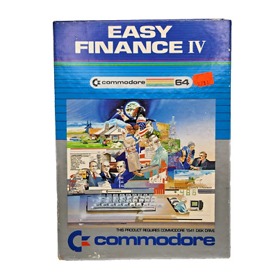 VINTAGE 1983 EASY FINANCE IV FOR THE COMMODORE 64 ON 5¼'' DISC & MANUAL - TESTED!