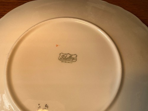 Antique , Shelley, plate , rare pattern, bridge,water, flowers, butterfly’s - Picture 8 of 8