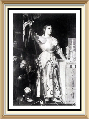 Mounted Ready to Frame 7x5 Print Jean Ingres JOAN OF ARC Maid of Orleans