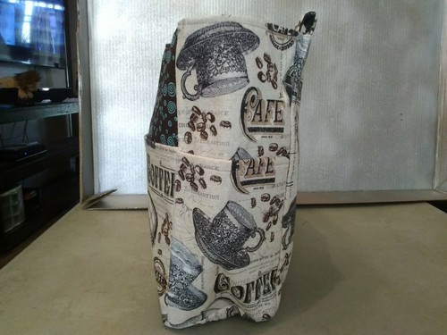 Coffee Mugs Latte Kettle Gourmet Cups Pots Purse/Project Bag Handmade 12x12 - Picture 2 of 7