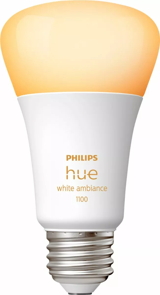 Philips - Hue A19 Bluetooth 75W Smart LED Bulb - White Ambiance