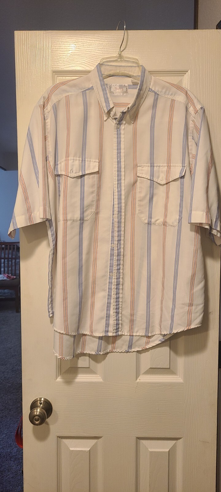 Vintage Levis Stripped short sleeve button up shirt Large