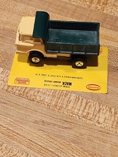 AURORA T JET YELLOW MACK DUMP TRUCK W/GREEN WITH ORIGINAL INSERT NICE