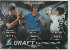 Miami Marlins 2019 Bowman Chrome Draft Draft Progression Refractor 021/250