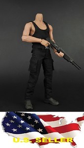 1//6 noir gilet pantalon Bane Rambo Stallone First Blood Sylvester Hot Toys ❶ USA ❶