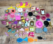 Barbie Doll Accessories Lot 95 Pieces - Shoes Kitchenware Beauty Items & More