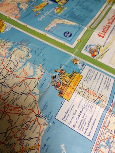 Lote 8 mapas de carreteras vintage de Estados Unidos estándar petróleo Golfo AAA FL GA AL IL MI 40s 50s - Imagen 23 de 23