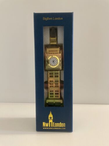 Big Ben London Gold Souvenir Clock Statue Working Clock New Heavy - Picture 1 of 9
