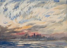 JOSEPH PENNELL : Returning from Staten Island : 13 x 19 Archival Art Print