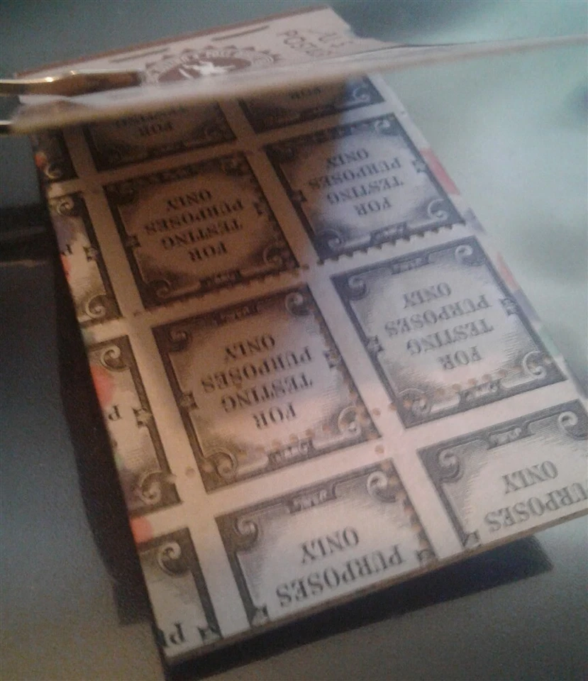 TDB13 Test/Dummy Complete Booklet 5-(TDP13a) Panes of 8 W/Machine Adj. Marks MNH - Image 3 of 4