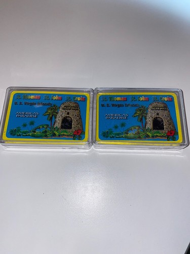 US Virgin Islands St Thomas St Croix St John Souvenir Spielkarten mit Etui - Bild 1 von 4