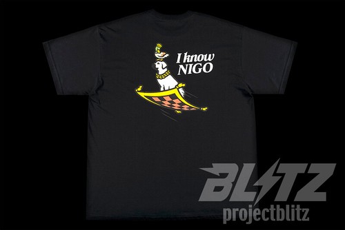 I KNOW NIGO TEE T-SHIRT FLYING CARPET NEW YORK POP UP BLACK S VICTOR NY DOG DUCK - Picture 3 of 3