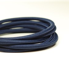 Italian Coloured braided lighting 3 core fabric cable flex cord | Vintage Retro