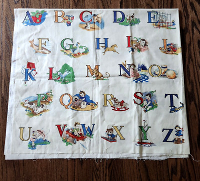 RARE FABRIC Alphabet panel ABC Moda HOME 26 letters 24 x 26