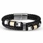 thumbnail 17 - Fashion Mens Stainless Steel Leather Bracelet Wristband Cuff Punk Bangle Jewelry