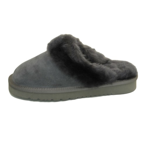 Deluxe Ladies Hard Sole Sheepskin Slipper Mule (Fur Cuff) Womens Slippers - Picture 9 of 10
