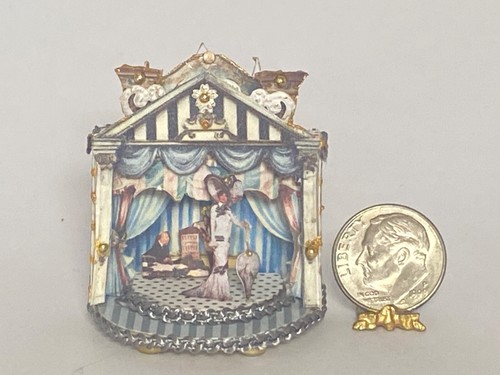 OOAK My Fair Lady Toy Theater Miniature Diorama Artisan 1:12 Dollhouse Monteiro - Picture 8 of 21