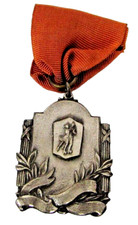 1950s Roller Skating Dancing Medal Award Pin Plainfield Academy Rink 2nd Place
