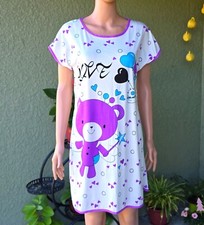 Women Nightshirt Gown Sleepwer Short Nightwear Pyjama Dress T Shirt Top NWT