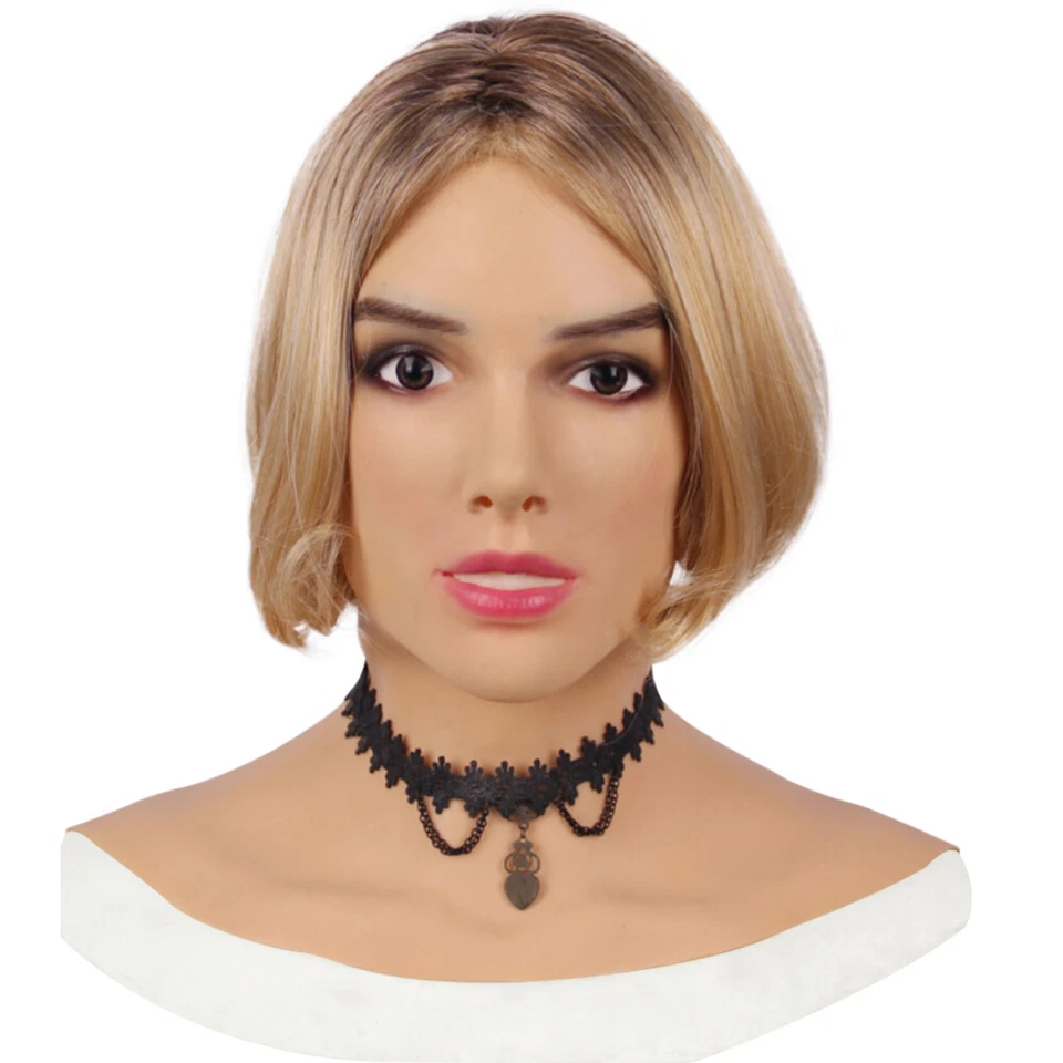 Silicone Headpiece Handmade Face for Crossdresser Transvestite Cosplay - Image 2 of 4
