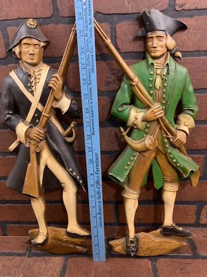 Vintage Pair Metal Revolutionary War Continental Army Vintage Pair Metal Revolutionary War Continental Army
