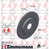 2X Zimmermann Bremsscheibe 285.3545.20