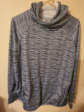 Energy Zone Womens Size M Jacket Pullover Fleece Lined 2 Pockets Finger Holes L