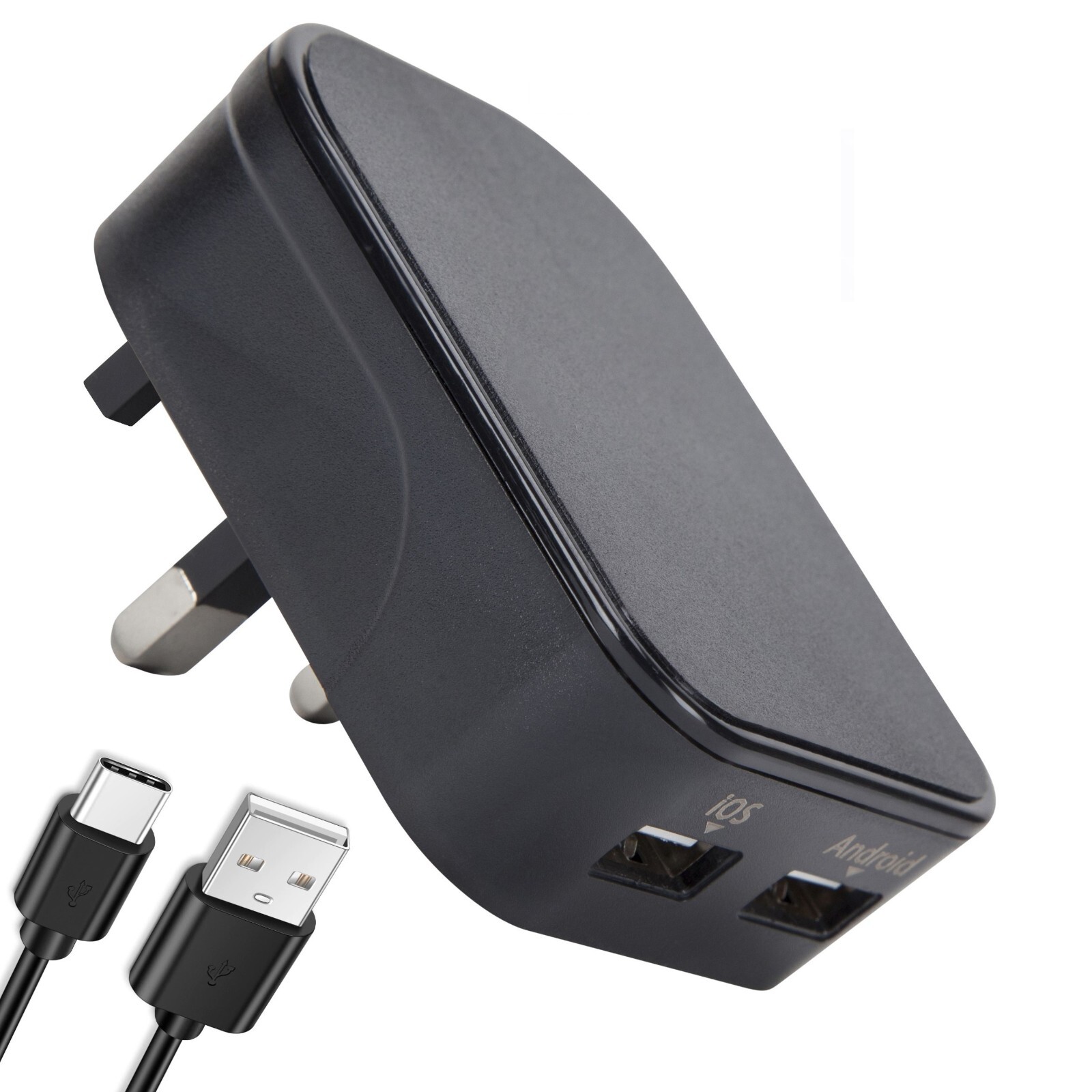 Charger for Samsung A13 A53 5G A33 Dual USB Wall Plug Type C Fast