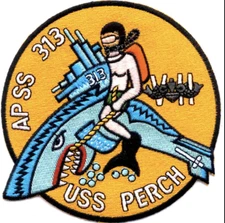 5.5" NAVY USS PERCH APSS-313 EMBROIDERED PATCH 