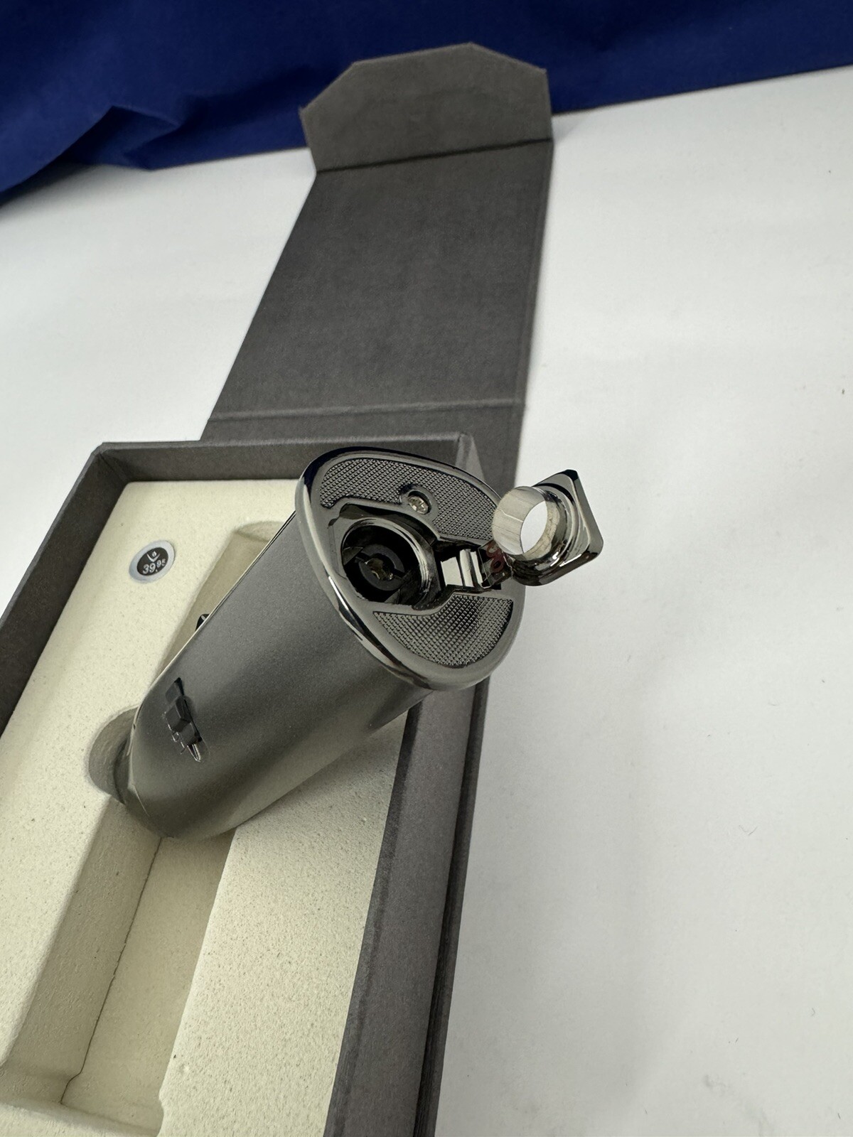 Vector AZTECH - Wind Resistant Large Single Jet Torch Lighter - Gunmetal - New