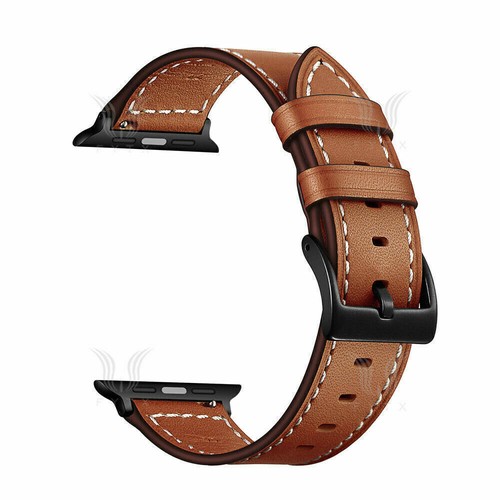 Correa para reloj Apple Watch Series 9/8/7/6/5/4/3 SE clásica de cuero genuino - Imagen 5 de 25